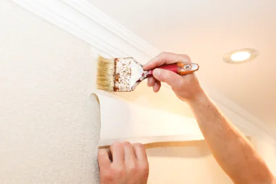 Pose de papier peint à Savigné — revêtements muraux et toiles de verre